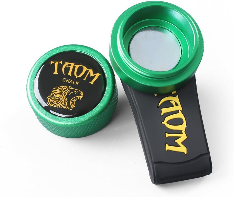 Banly TAOM Round Shaped Pool Chalk Holder, Portable Pool Chalk Cubes, Magnetic Mini Chalk Holder Pool Billiards, Pool Cue Chalk Case Container Box for Billiard Cue Tip Tool Pool Table Snooker Accessories - Image 1